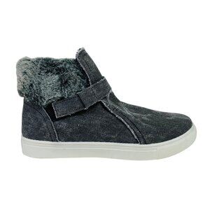 Outwoods Loden Fur Trim Ankle Bootie Size 8 Grey Sneaker Hightop Stone Wash